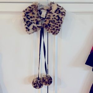 Kate Spade Leopard Faux Fur Collar